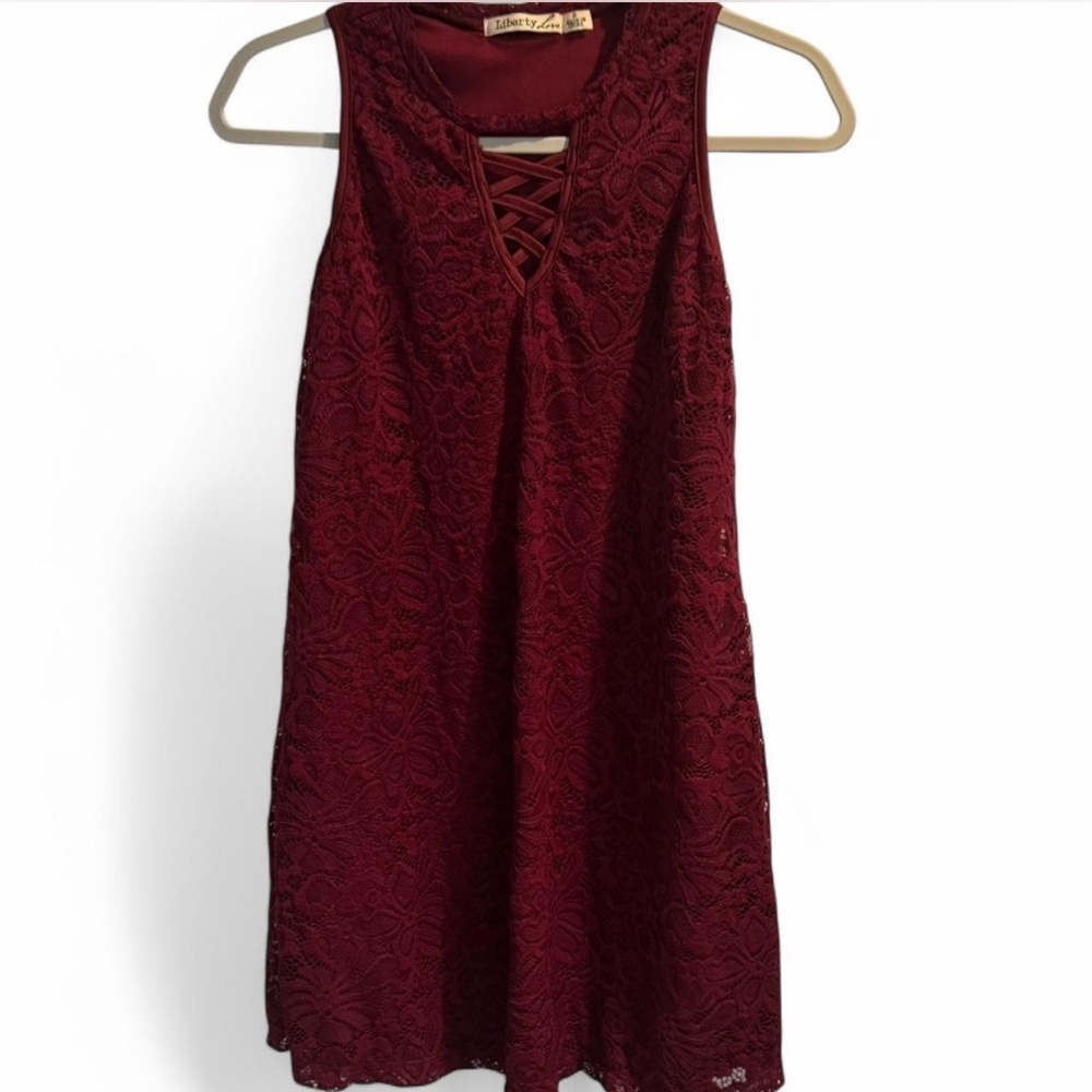 Liberty Love Burgundy Lace Dress – Size Small